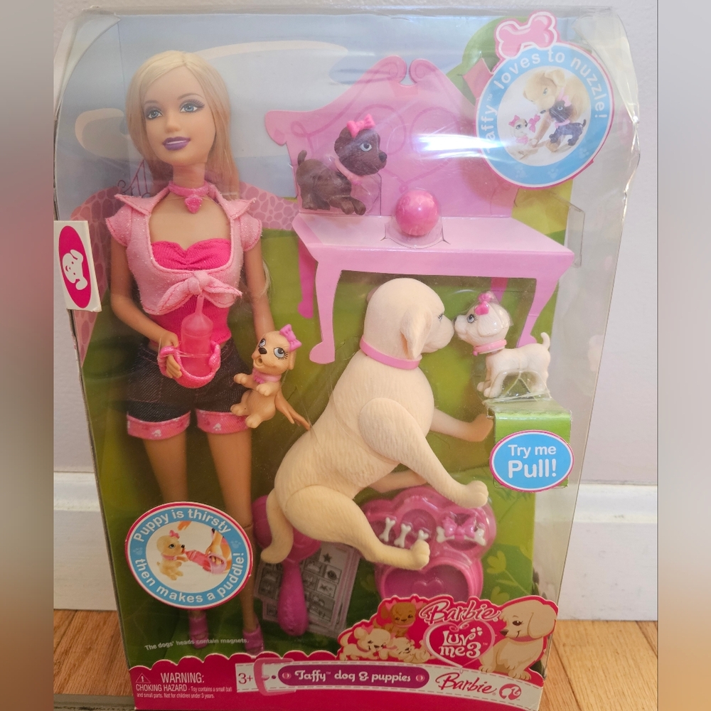 Barbie Luv Me 3 Taffy Dog & Puppies